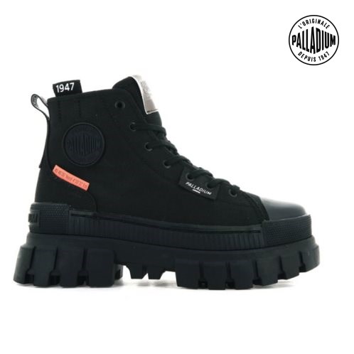 Chaussures Plateforme Palladium Revolt Hi TX Femme Noir | FR LEV629N